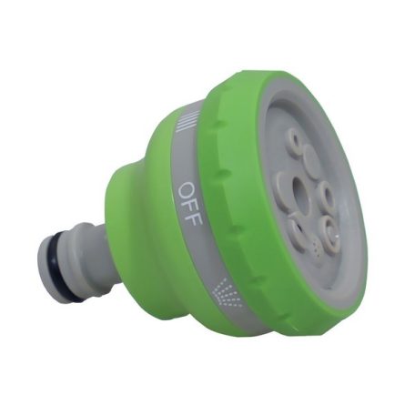 Nozzle for garden hose (6 functions) - green